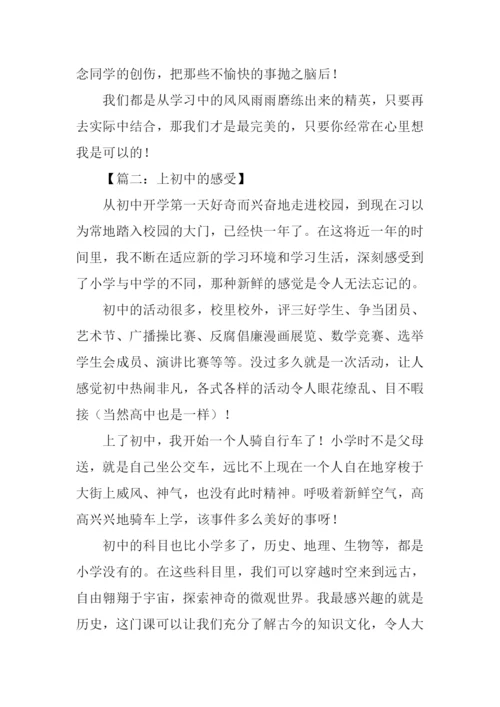上初中的感受作文500字.docx