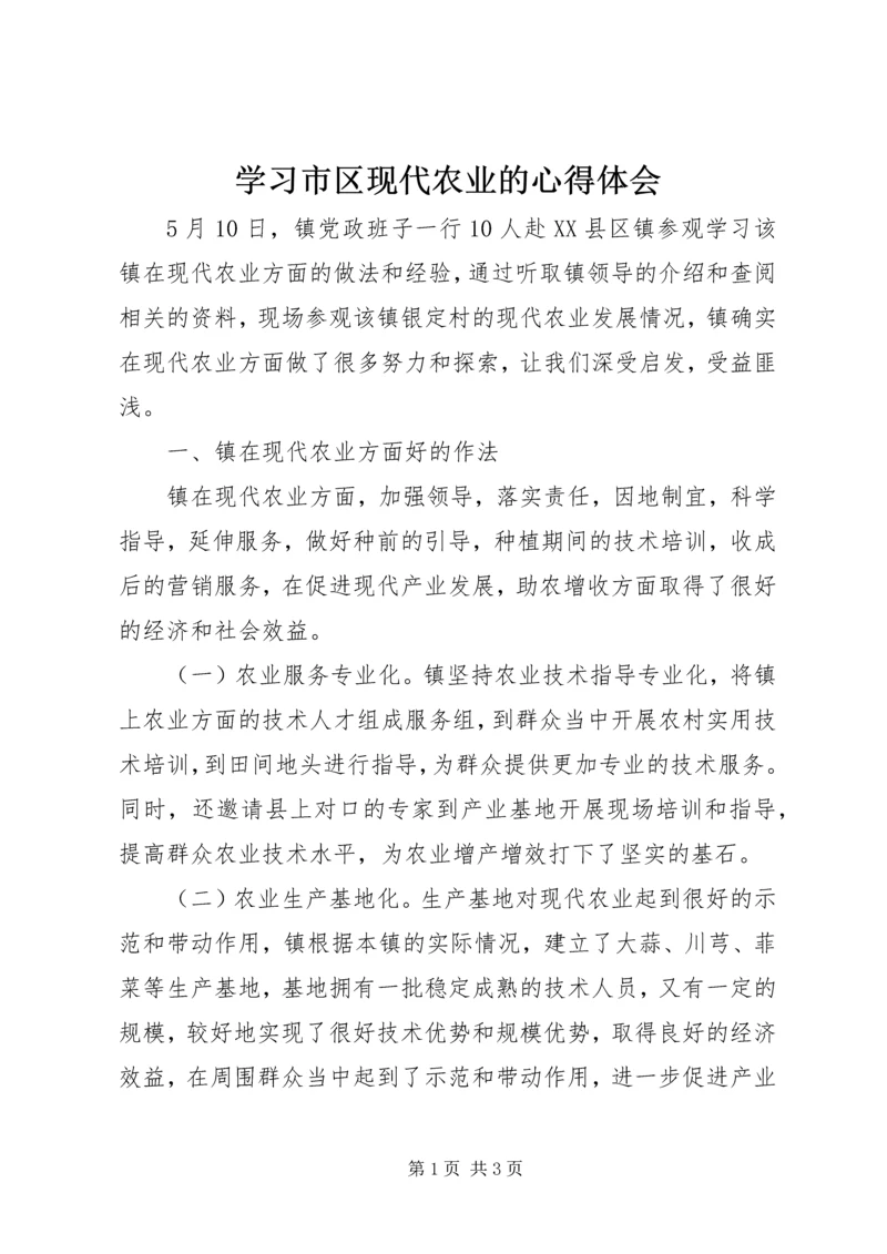 学习市区现代农业的心得体会.docx