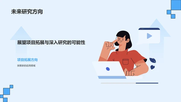 蓝色插画风小组作业汇报PPT模板