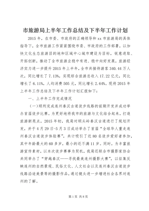 市旅游局上半年工作总结及下半年工作计划.docx