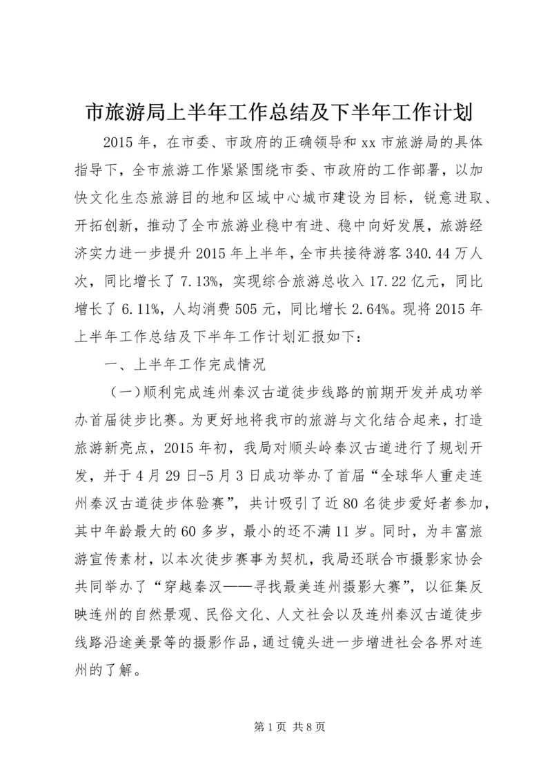 市旅游局上半年工作总结及下半年工作计划.docx