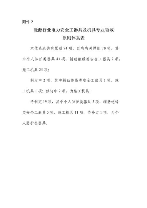 能源行业电力安全工器具及机具专业领域标准体系表.docx