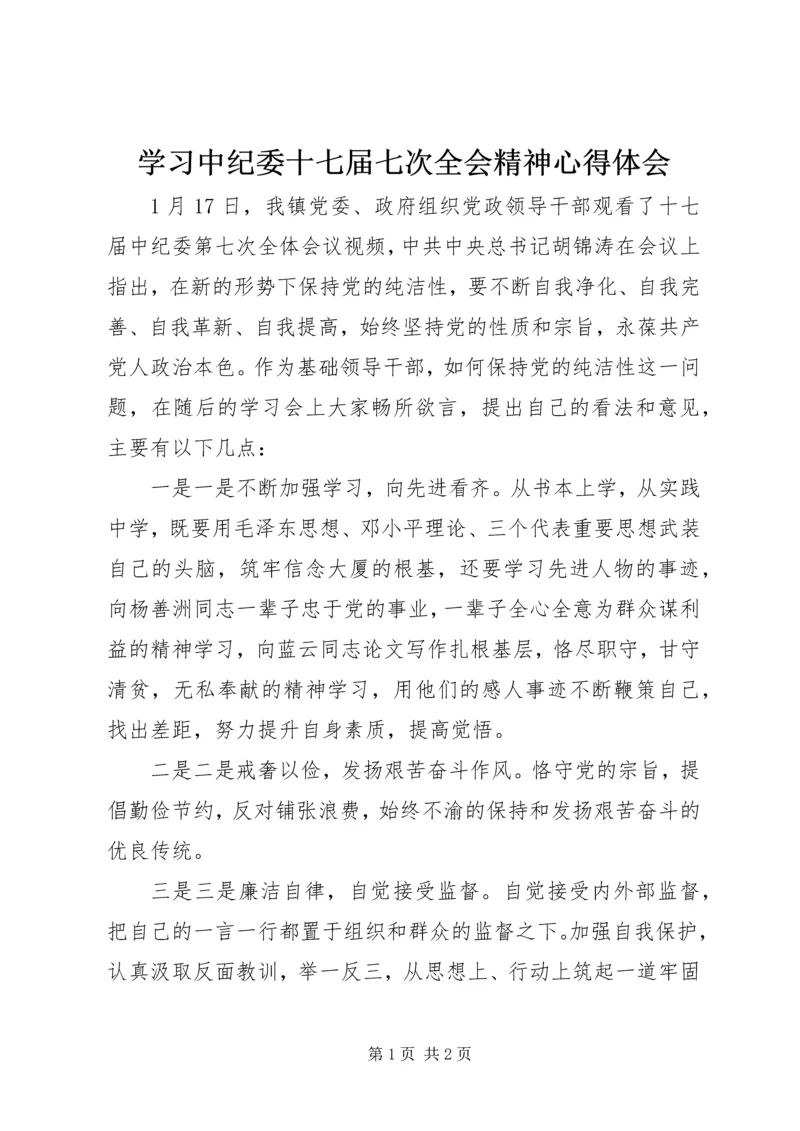 学习中纪委十七届七次全会精神心得体会 (2).docx