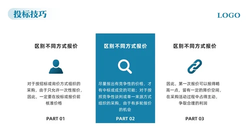 蓝色简约标书制作精益求精PPT模板宣传PPT动态PPT