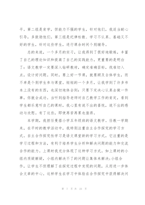 小学语文教师工作总结不足之处5篇.docx