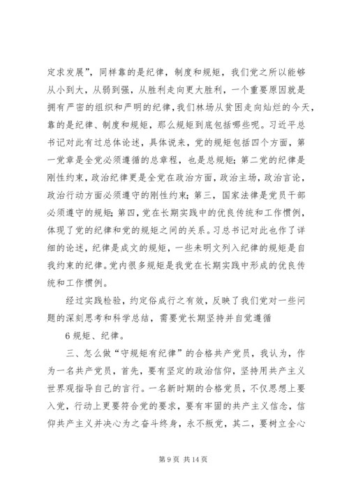 做一名守纪律讲规矩的合格党员.docx