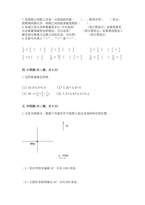 人教版六年级上册数学期末测试卷汇总.docx