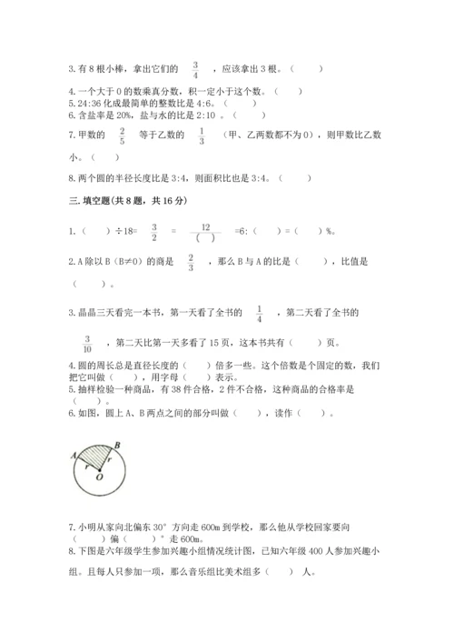 人教版数学六年级上册期末测试卷含答案（综合题）.docx