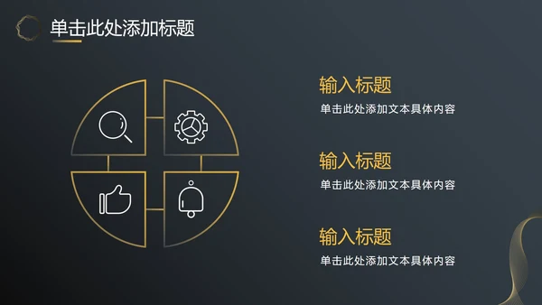 黑金商务汇报总结PPT模板