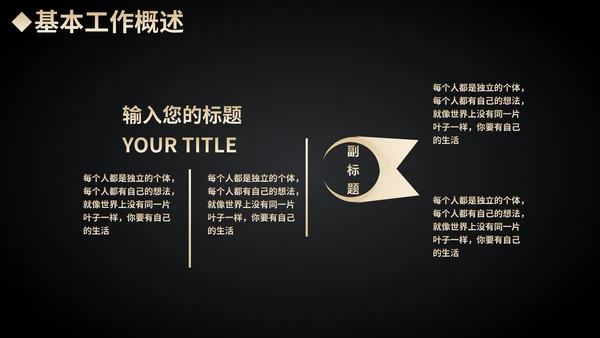 黑金奢华工作总结汇报通用PPT模板