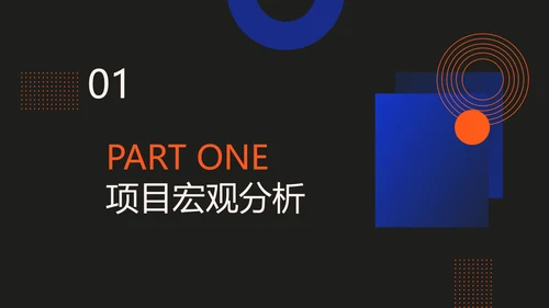 深色简约风红蓝项目汇报策划