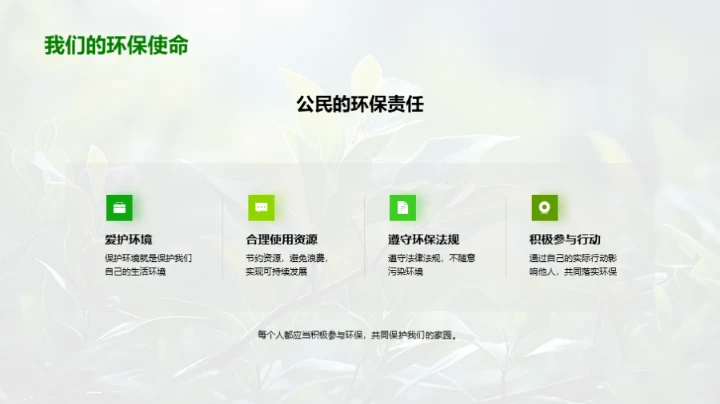 绿色行动的呼唤