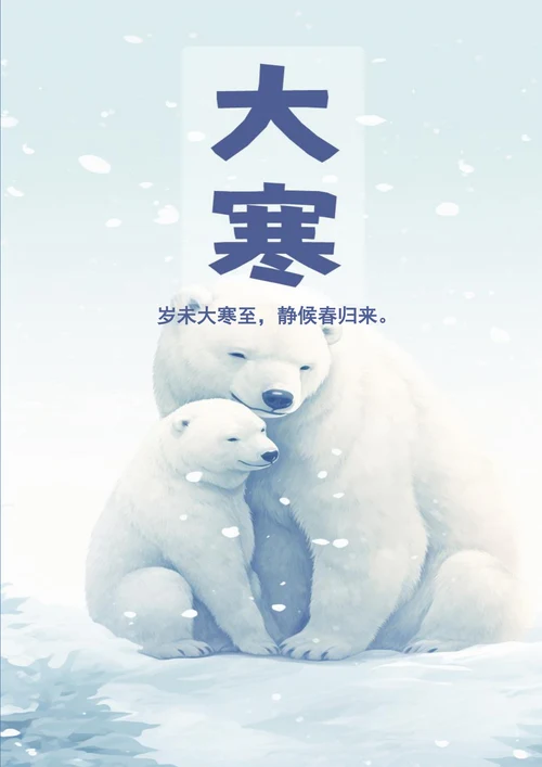 岁未大寒至大寒节气海报