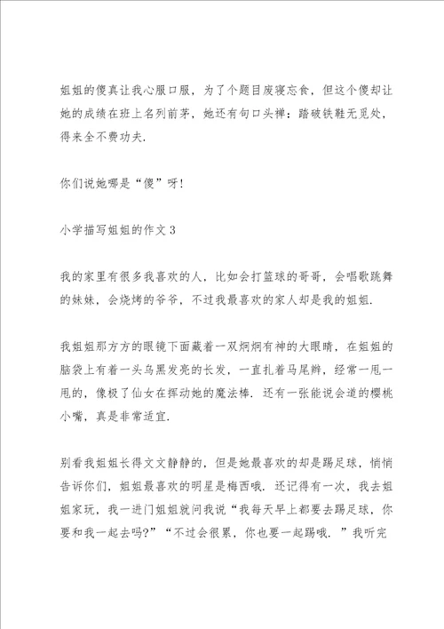 小学描写姐姐的作文7篇