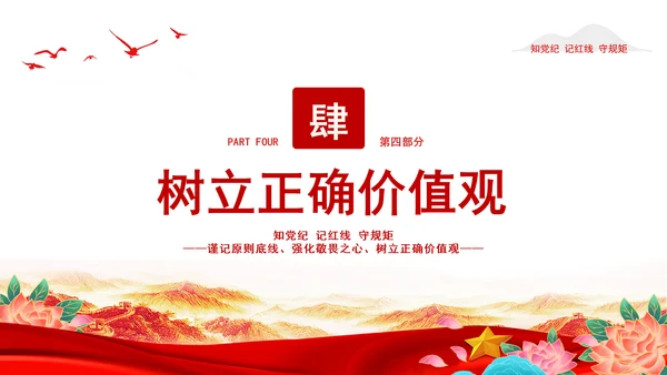 2024知党纪记红线守规矩PPT党纪学习教育微党课PPT