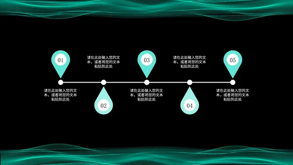 绿色简约风流线数据分析报告PPT模板