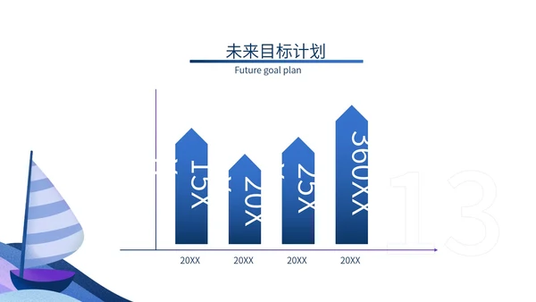 蓝色扁平风励志职场总结汇报PPT模板