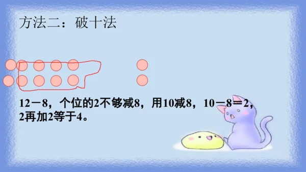 人教版一年级下册数学《十几减8》（课件）(共11张PPT)