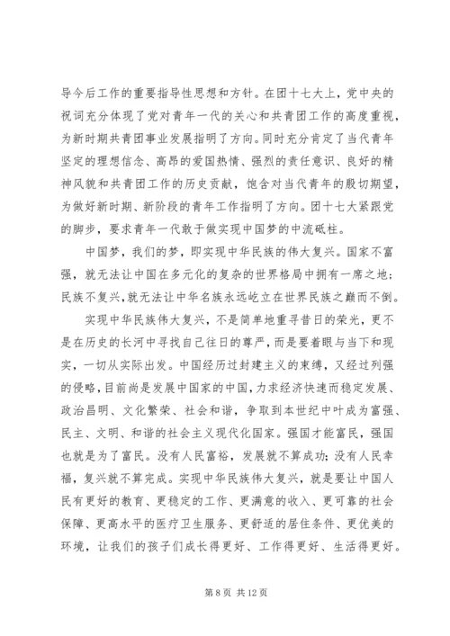 学习团十七大精神的心得体会.docx