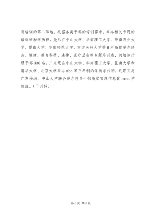 学习干训工作的情况报告.docx
