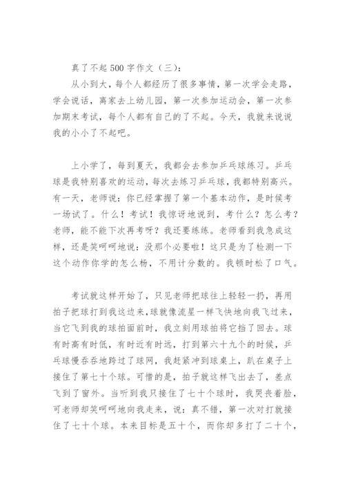 真了不起500字作文(精选29篇).docx