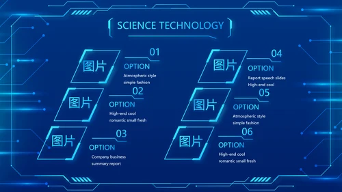 蓝色科技感科技项目信息化总结PPT