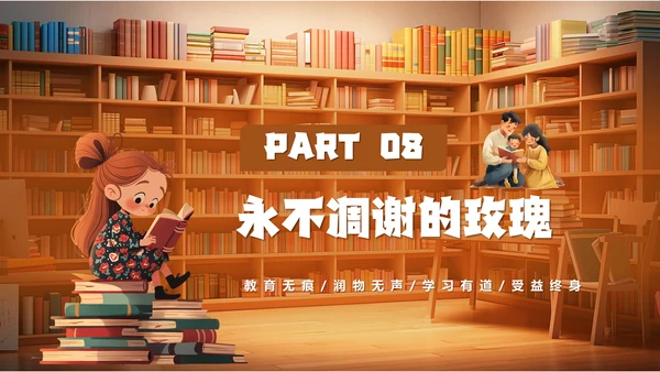 阅读十个经典教育故事通用PPT课件模板