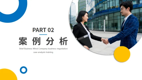 合作愉快商务谈判案例分析通用PPT模板
