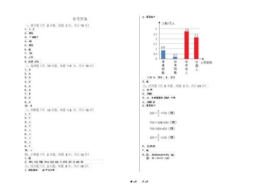 河南省2019年小升初数学能力提升试卷附答案