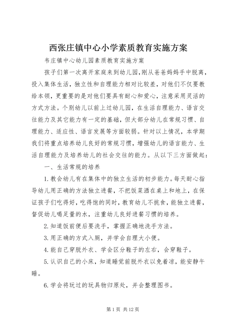 西张庄镇中心小学素质教育实施方案.docx