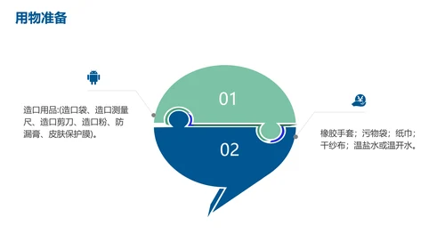 蓝色简约肠造瘘口的护理医护人员培训PPT模板