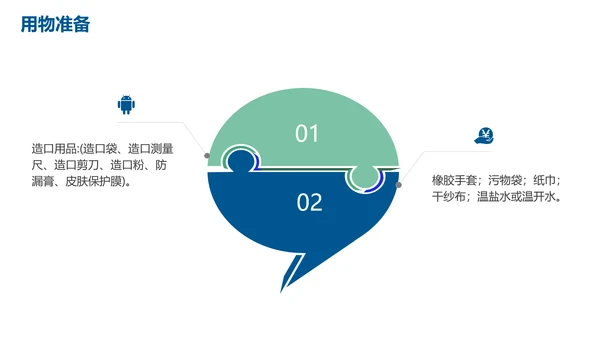 蓝色简约肠造瘘口的护理医护人员培训PPT模板