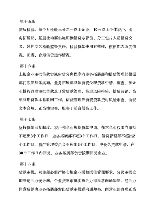 小贷公司管理专项规章新规制度.docx