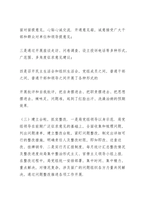 关于集中整治形式主义、官僚主义四个方面突出问题的总结报.docx