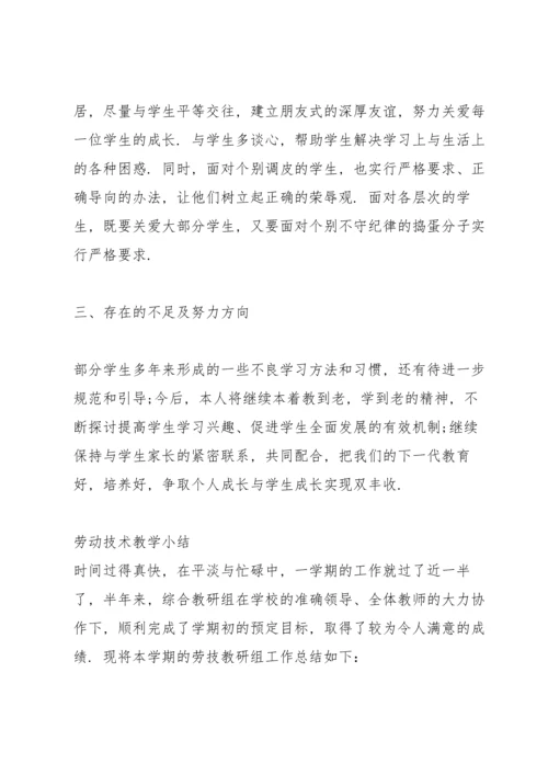 劳动技术教学小结.docx