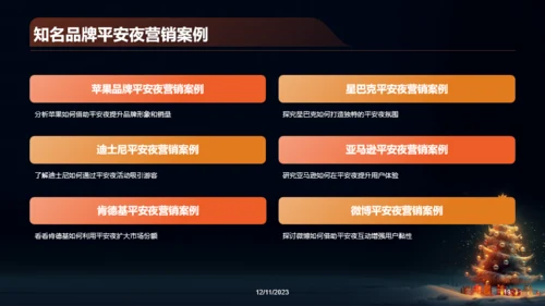 黑色商务平安夜营销策略分享PPT模板