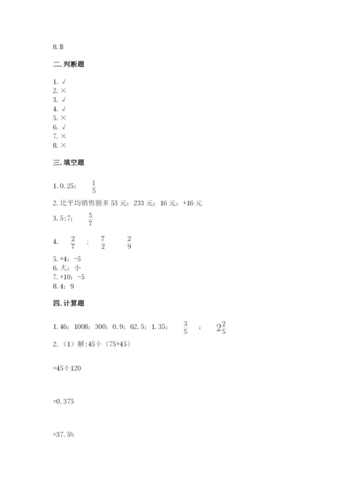 小学六年级下册数学期末卷附答案（精练）.docx