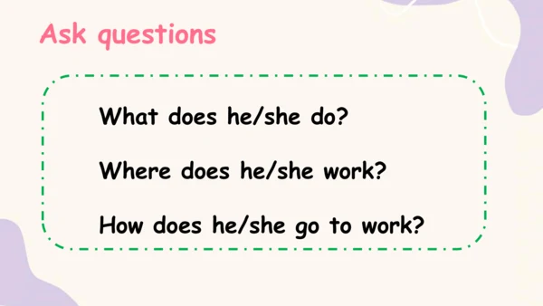 Unit 5 What does he do? PB Let's talk 课件+素材(共32张PP