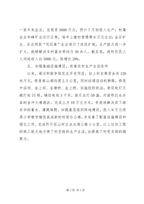 村党支部创建“五个好”村党组织申报材料 (3).docx
