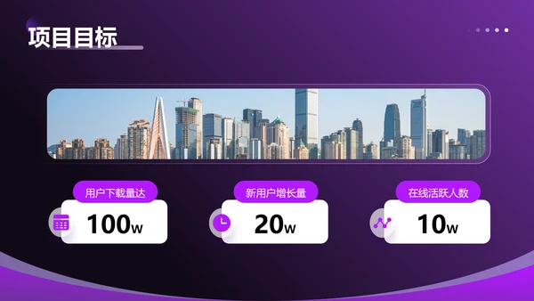 紫色科技风互联网行业项目年终报告