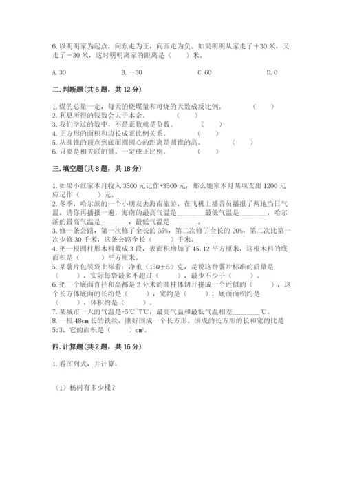 龙游县六年级下册数学期末测试卷及1套完整答案.docx