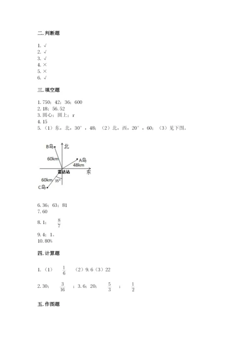 2022年人教版六年级上册数学期末测试卷【基础题】.docx