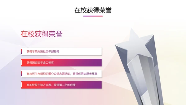 彩色朝气剪影学校学生会主席竞选PPT模板