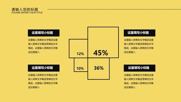 黄色微立体都市市场推广策划PPT模板