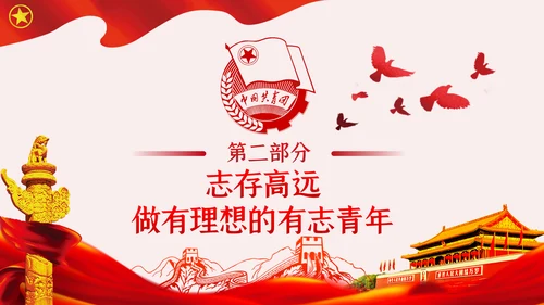 争做新时代有为青年共青团团课PPT模板