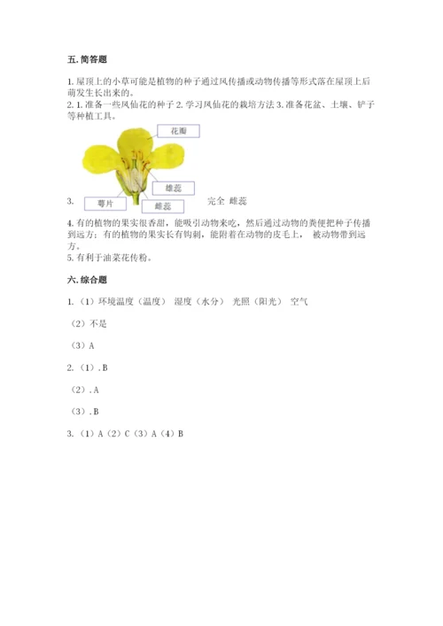 科学四年级下册第一单元《植物的生长变化》测试卷含完整答案【易错题】.docx