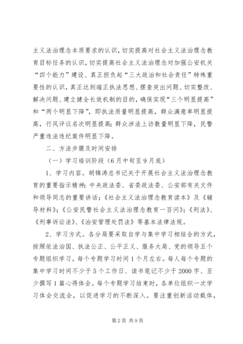 铁路公安局社会主义法治理念教育工作方案 (2).docx