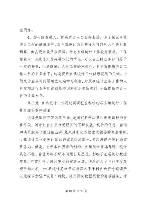 乡镇统计工作调研报告一.docx