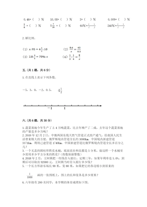 小学六年级数学毕业试题及答案【全优】.docx