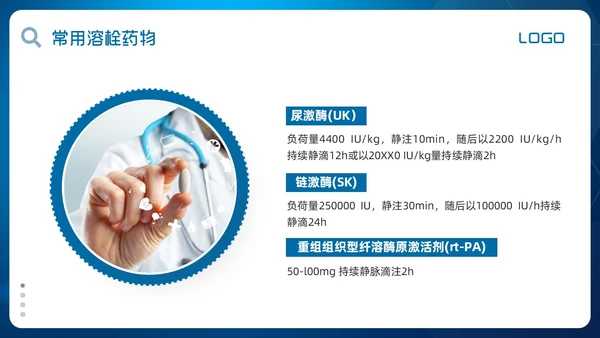 蓝色简约肺栓塞的护理查房PPT模板宣传PPT动态PPT